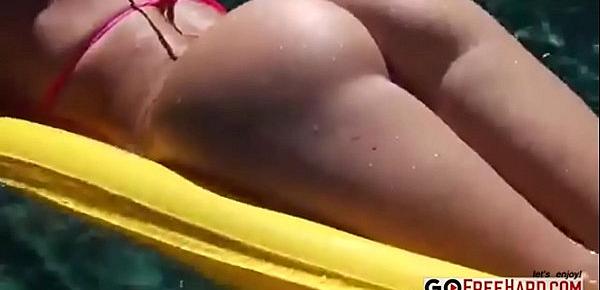  Big butt brunette Jada Stevens anal fucked and gets facial